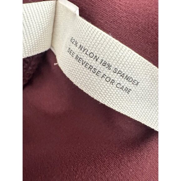 Aeropostale Womens Large Burgundy Air Soft High‑Rise Cinch Flare Leggings Street - Picture 6 of 11